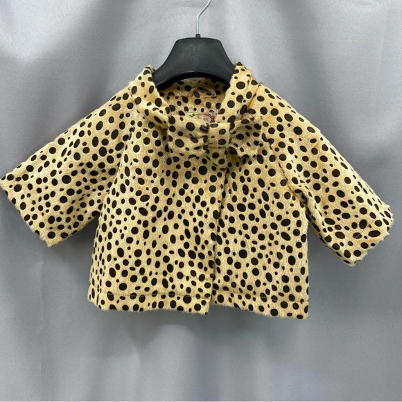 Joyfolie Mia Joy Cheetah Animal Print Faux Fur Jimmie Swing Coat Size 4 NWT - Picture 1 of 10